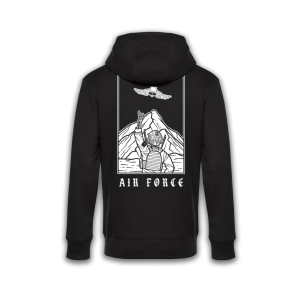 Black Hoodie Airforce „schwarzer Hoodie mit Motiv“ „Tactical Hoodie Herren“ „Motiv Hoodie kaufen“ „Endless Forward Hoodie“