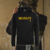 Hoodie Mentality Schwarzer Mentality Hoodie mit gelbem Frontprint und starkem Backprint. Tactical Streetwear für Fokus, Disziplin und echtes Mindset.
