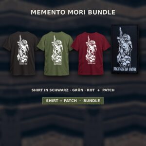 Memento Mori Bundle Shirt und Patch Übersicht